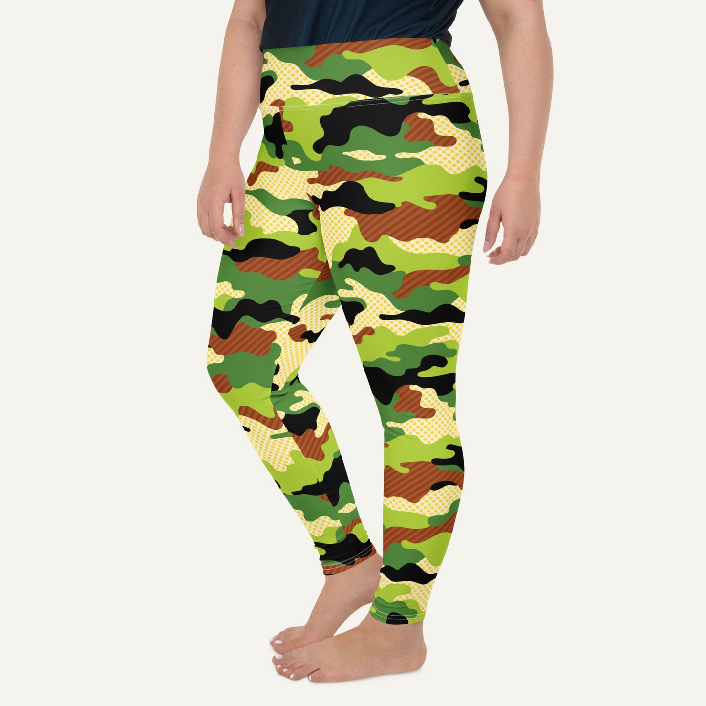 Woodland Pop Camo Plus Size Leggings
