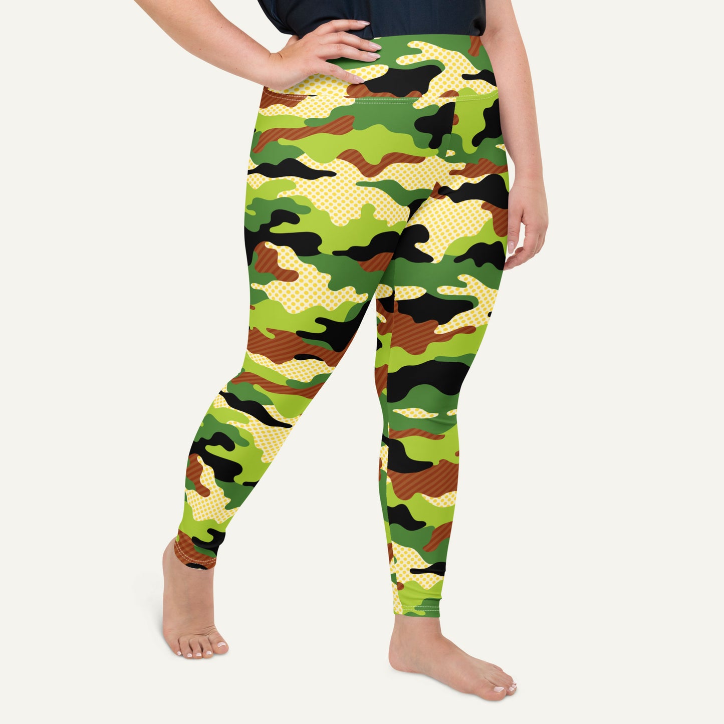 Woodland Pop Camo Plus Size Leggings