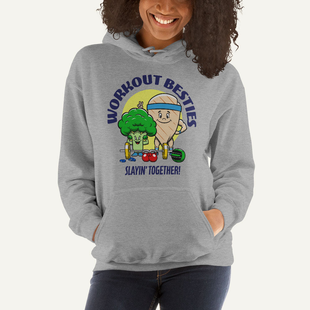 Workout Besties Chicken Breast And Broccoli Pullover Hoodie