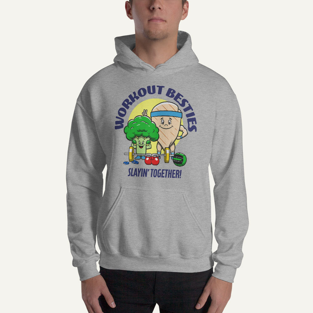 Workout Besties Chicken Breast And Broccoli Pullover Hoodie