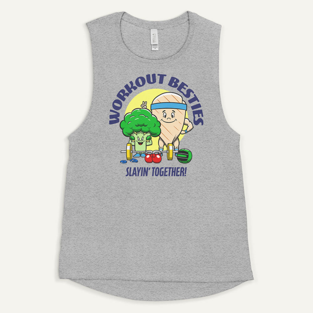 Workout Besties Chicken Breast And Broccoli Women’s Muscle Tank