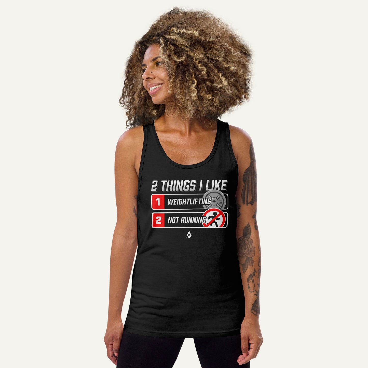 2 Things I Like Weightlifting And Not Running Tank Top