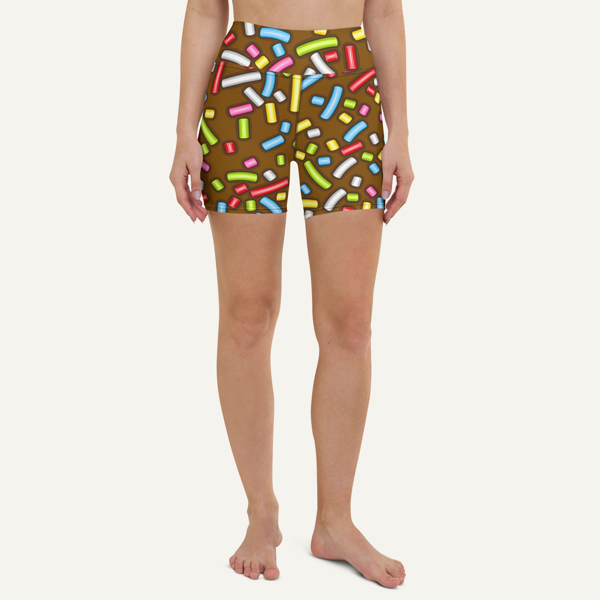 Chocolate Donut Sprinkles High-Waisted Crossover Leggings With Pockets –  Ministry of Sweat