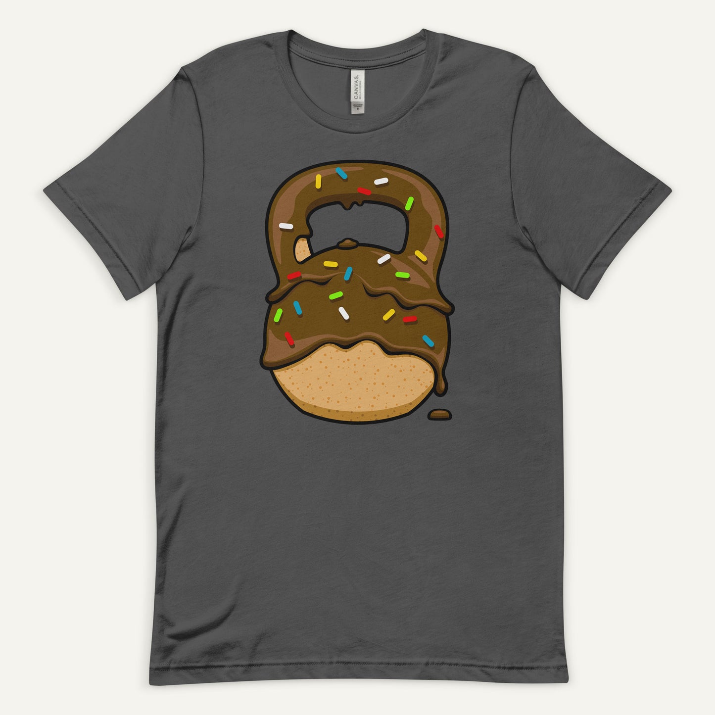 Chocolate-Glazed Donut With Sprinkles Kettlebell Design Men’s Standard T-Shirt