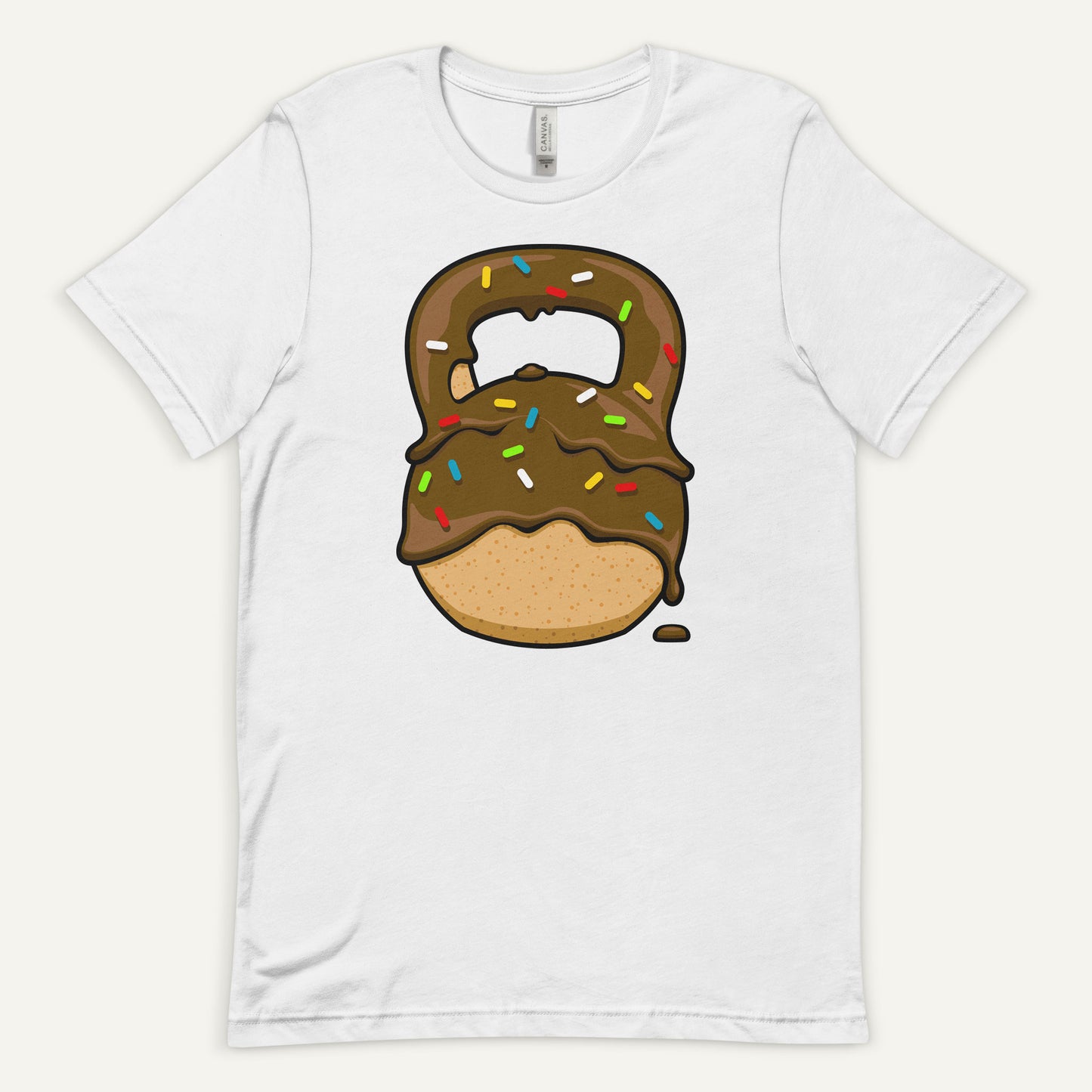Chocolate-Glazed Donut With Sprinkles Kettlebell Design Men’s Standard T-Shirt