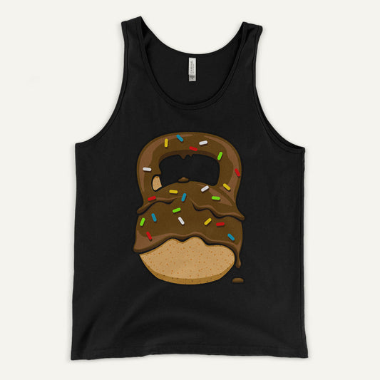 Chocolate-Glazed Donut With Sprinkles Kettlebell Design Tank Top