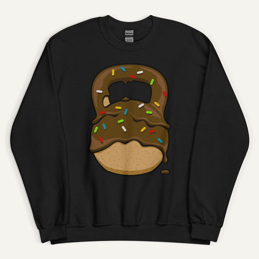 Chocolate-Glazed Donut With Sprinkles Kettlebell Design Sweatshirt