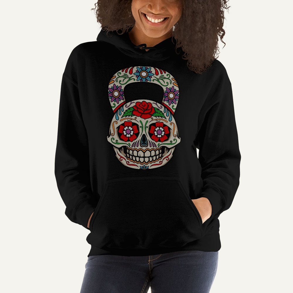 Dia De Los Muertos Kettlebell Design Pullover Hoodie