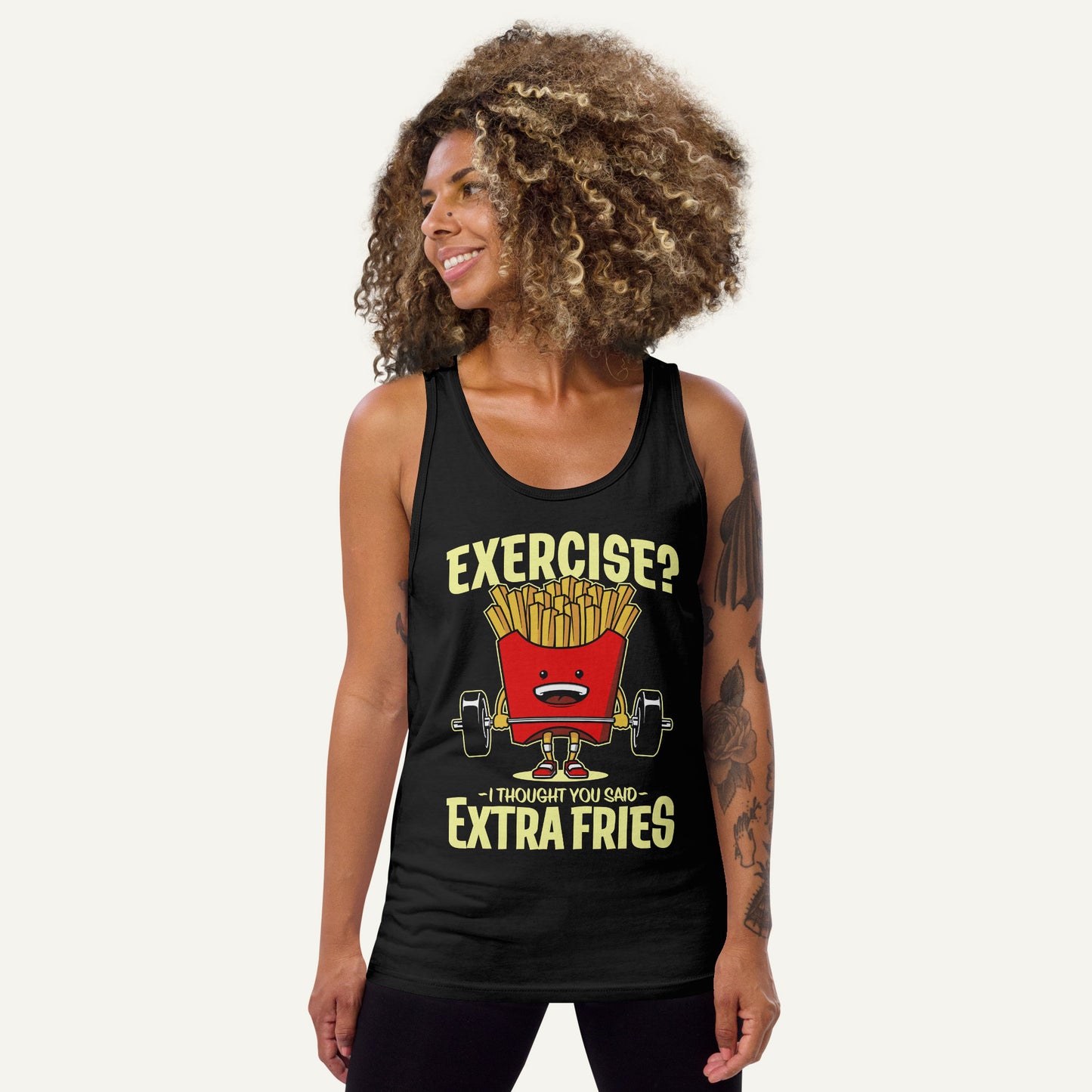 Exercise I Thought You Said Extra Fries Tank Top