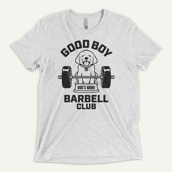 Men's Barbell Club V2 T (Red Logo) - Charcoal-Black Triblend / XS