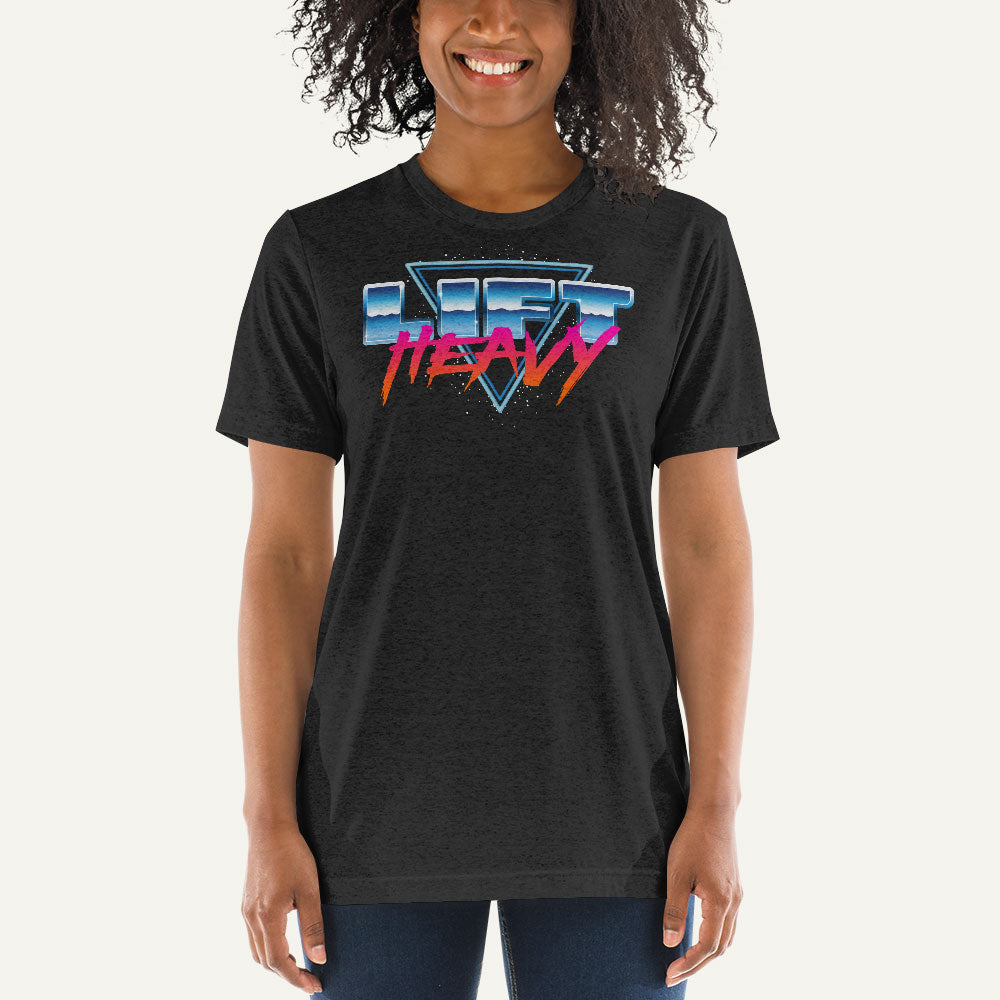 Lift Heavy Triblend T-Shirt — Synth Wave