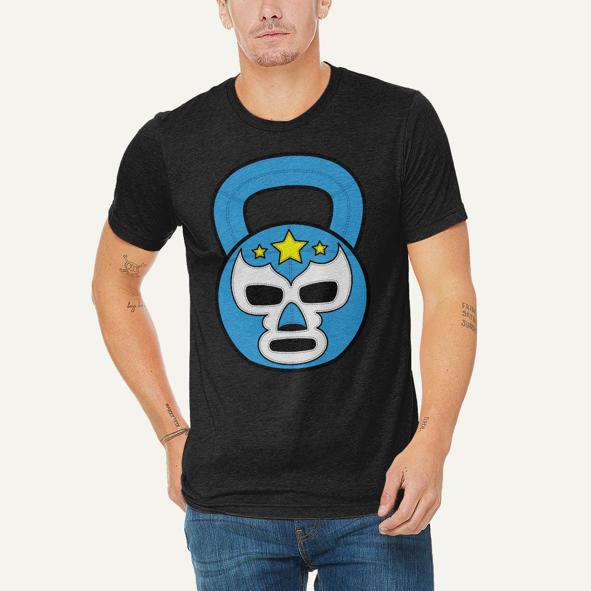 Lucha Libre Kettlebell Design Men's Triblend T-Shirt