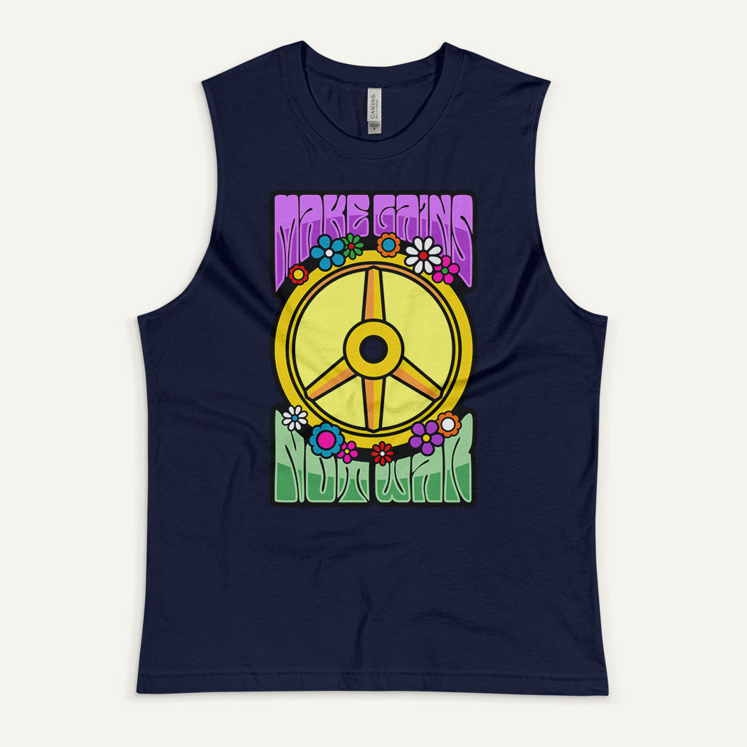 Make Gains Not War Men’s Muscle Tank