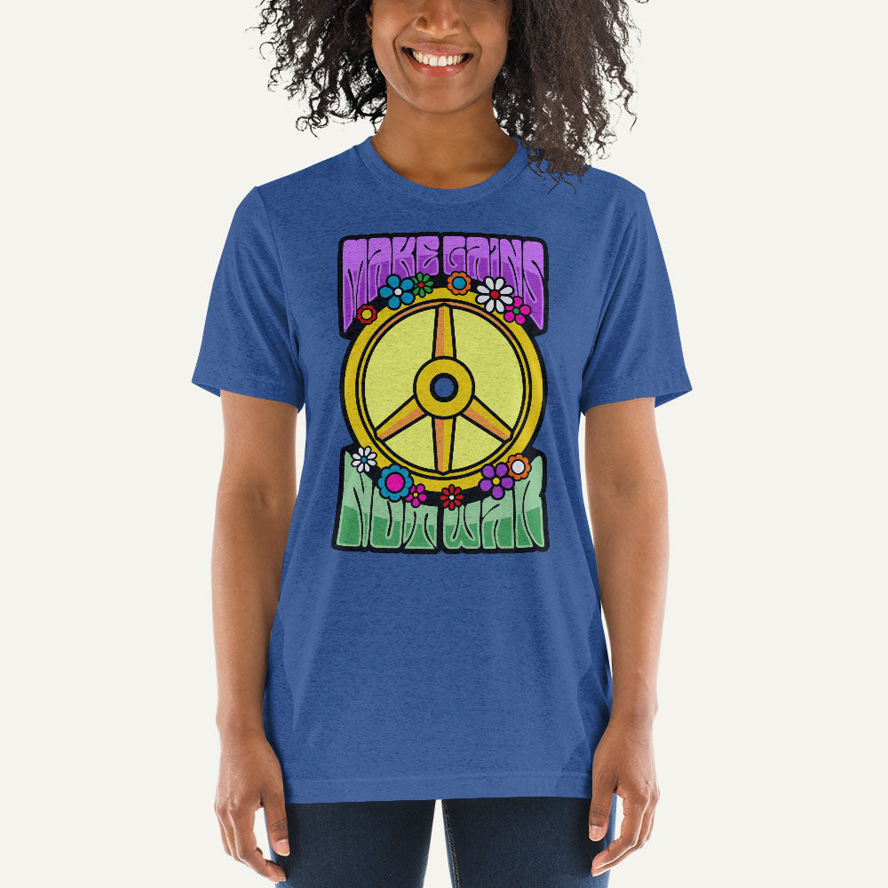 Make Gains Not War Men’s Triblend T-Shirt