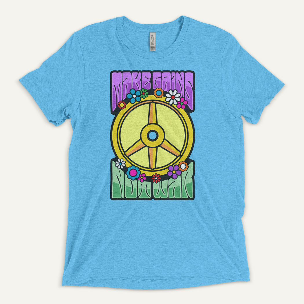 Make Gains Not War Men’s Triblend T-Shirt