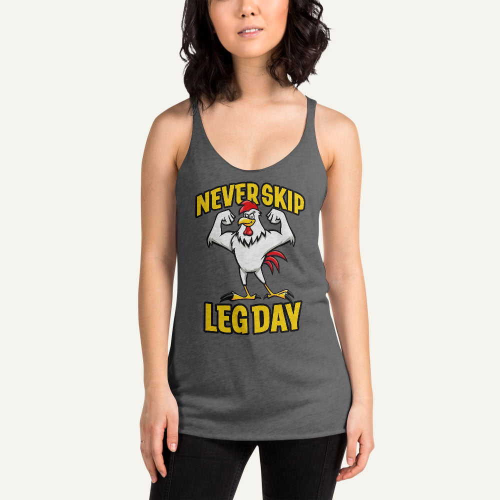 Never Skip Leg Day Racerback Tank Top