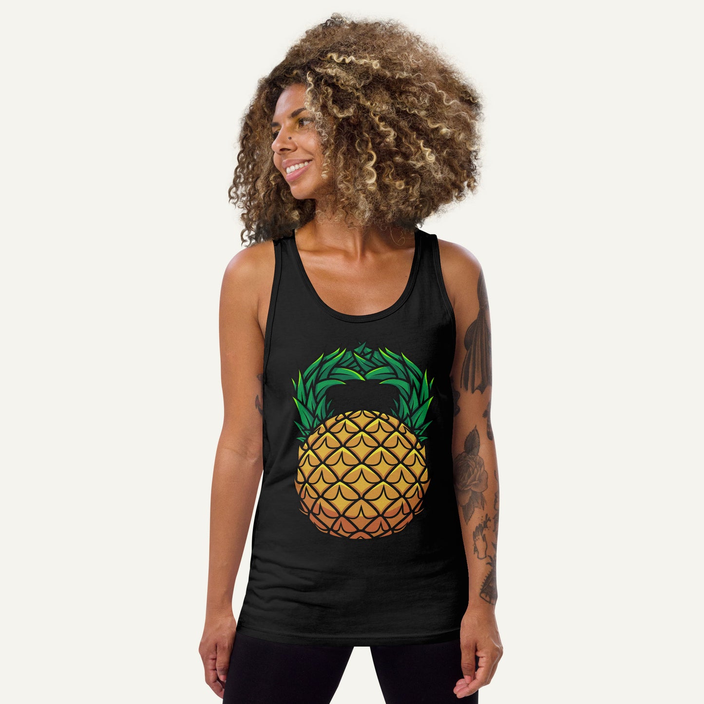 Pineapple Kettlebell Design Tank Top
