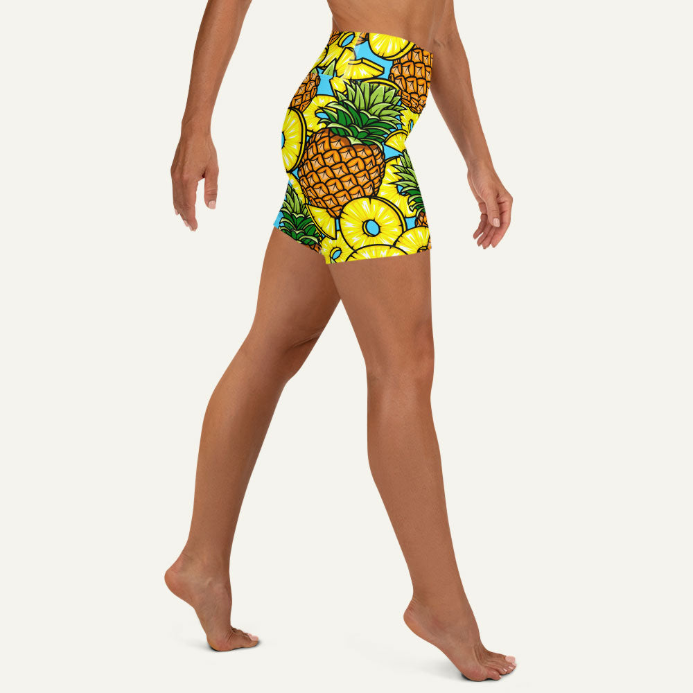 Pineapples High-Waisted Shorts