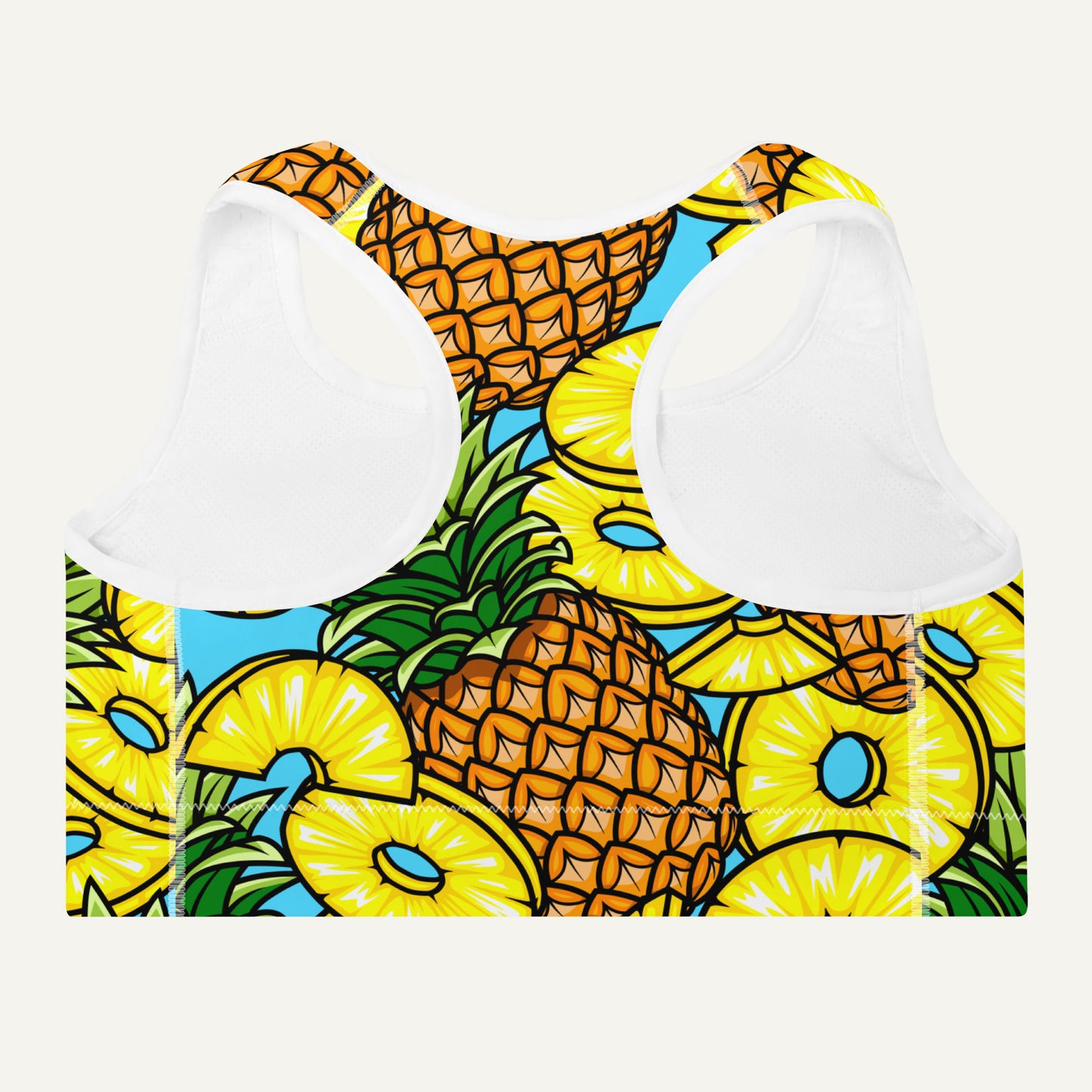 Pineapples Padded Sports Bra