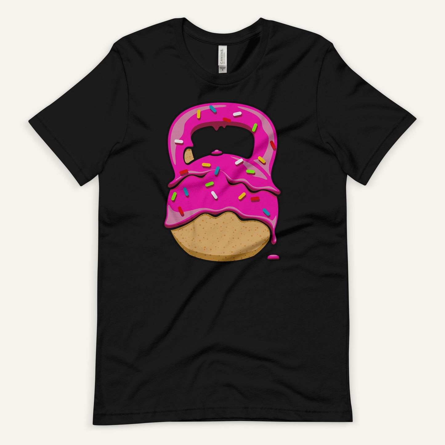 Pink-Glazed Donut With Sprinkles Kettlebell Design Standard T-Shirt