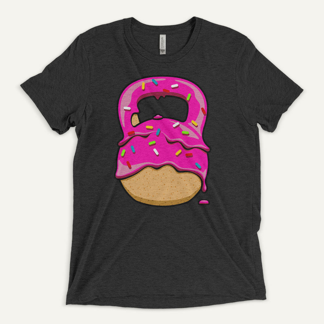 Pink-Glazed Donut With Sprinkles Kettlebell Design Triblend T-Shirt