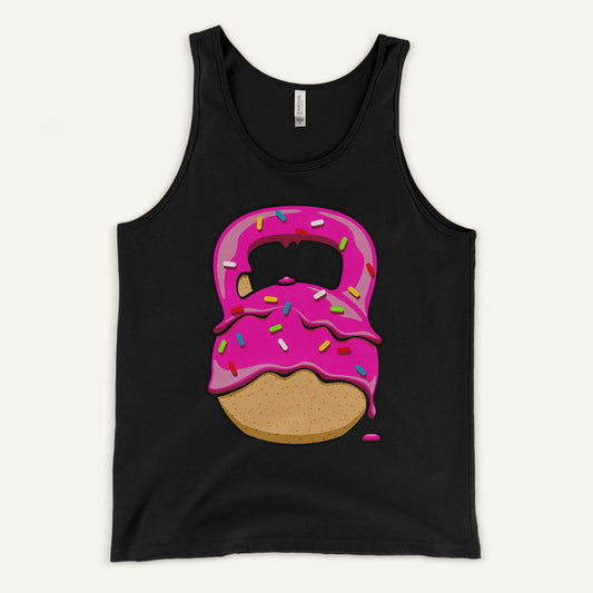 Pink-Glazed Donut With Sprinkles Kettlebell Design Tank Top