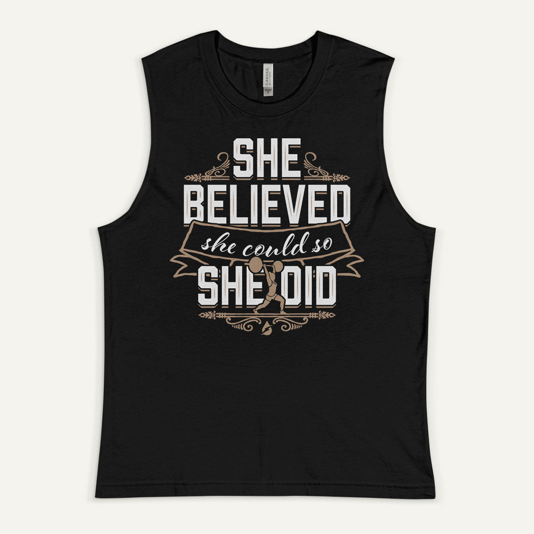 She Believed She Could So She Did Men's Muscle Tank