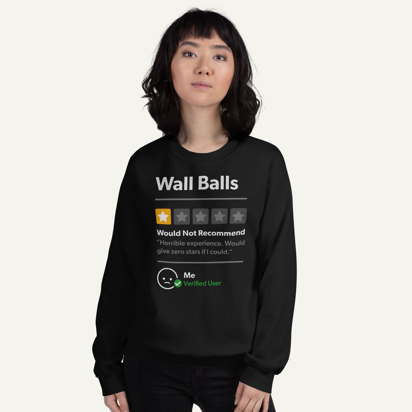 Wall Balls 1 Star Would Not Recommend Sweatshirt