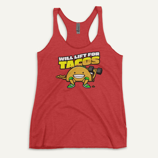 Will Lift For Tacos Racerback Tank Top