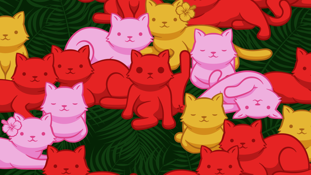 Tropical Camo Cats Activewear