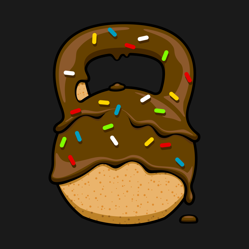 Chocolate-Glazed Donut With Sprinkles Kettlebell