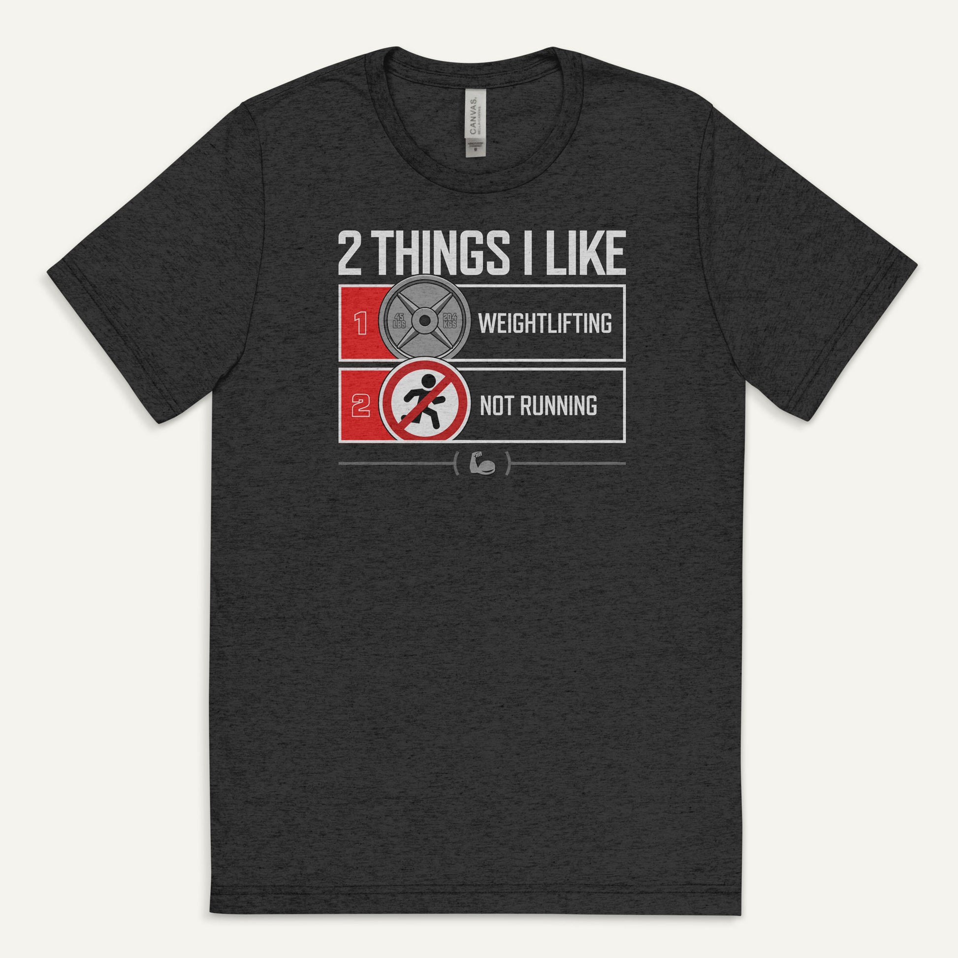 2 Things I Like Weightlifting And Not Running Triblend T-Shirt - Ministry of Sweat