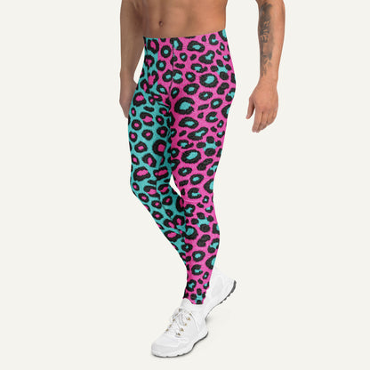 80s Retro Leopard Print Men’s Leggings