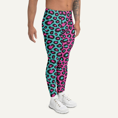 80s Retro Leopard Print Men’s Leggings
