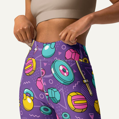 90s Weights Purple High-Waisted Leggings