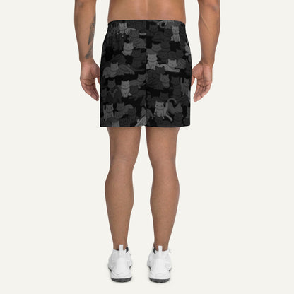 Black Camo Cat Athletic Shorts