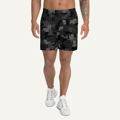 Black Camo Cat Athletic Shorts