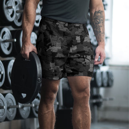 Black Camo Cat Athletic Shorts