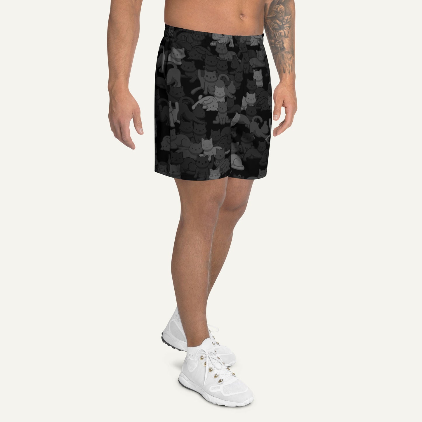 Black Camo Cat Athletic Shorts
