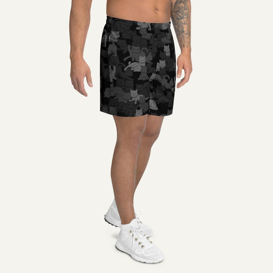 Black Camo Cat Athletic Shorts