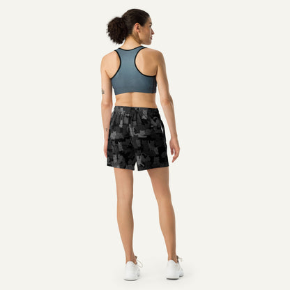 Black Camo Cat Athletic Shorts