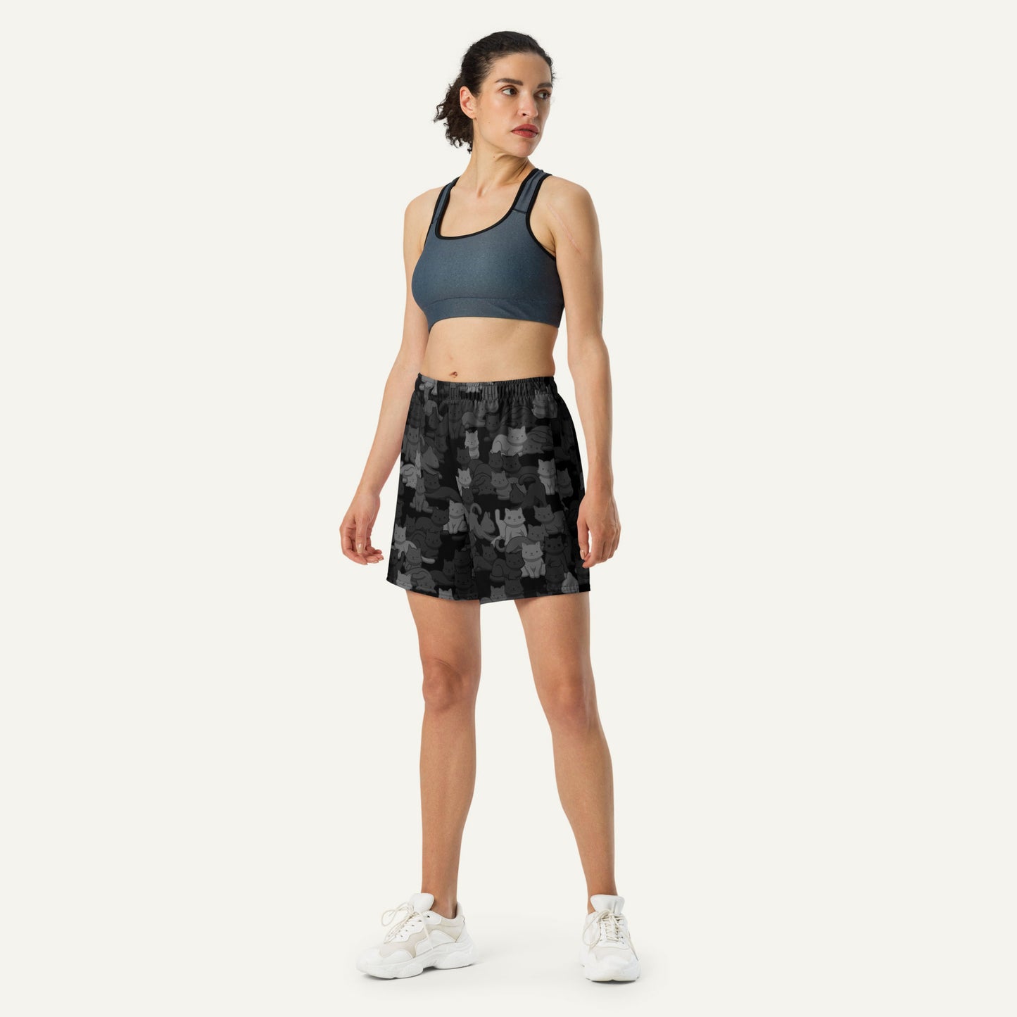 Black Camo Cat Athletic Shorts