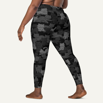 Black Camo Cat Pocket Leggings