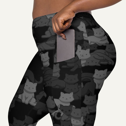 Black Camo Cat Pocket Leggings