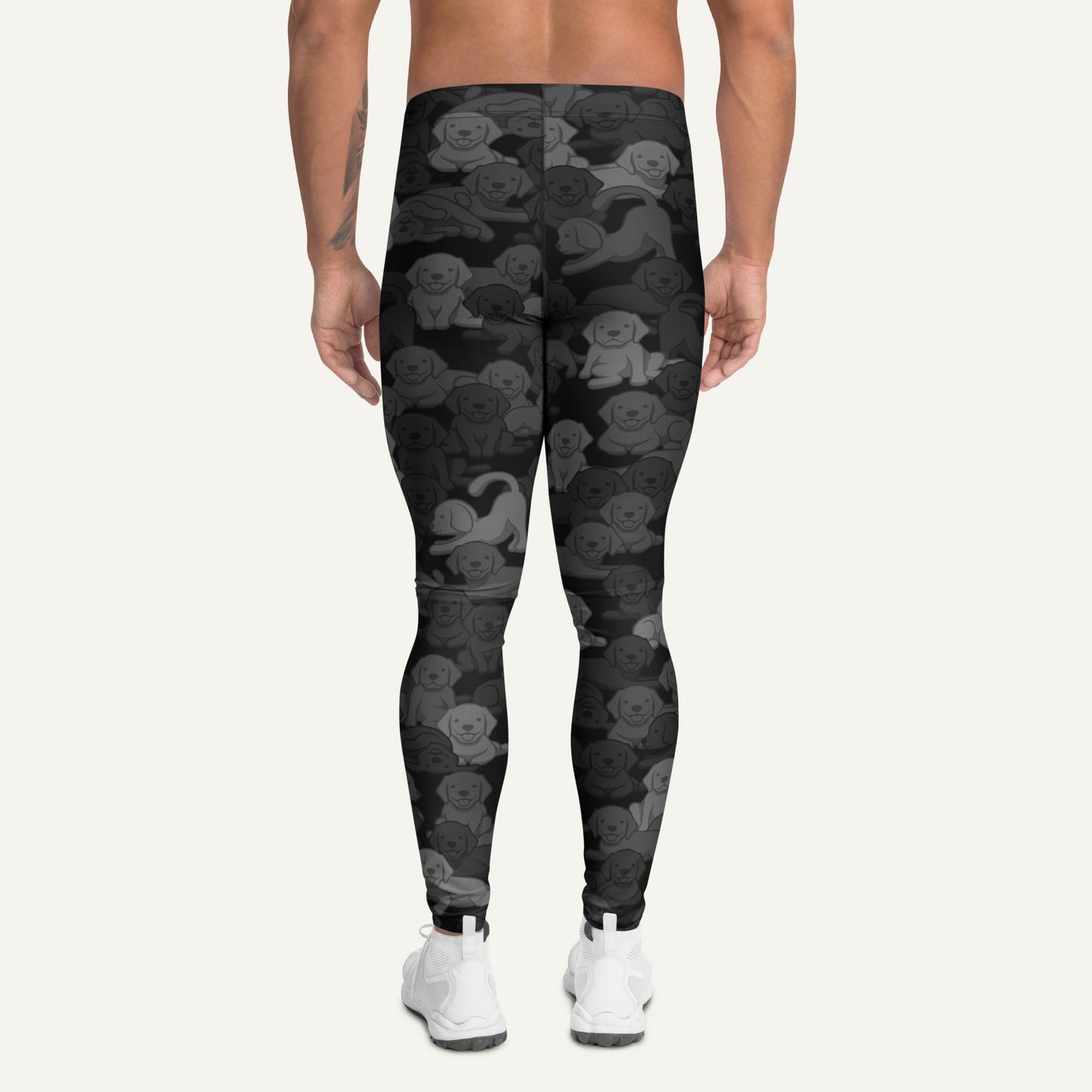 Black Camo Dog Men’s Leggings