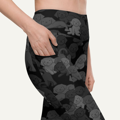 Black Camo Pups Pocket Leggings