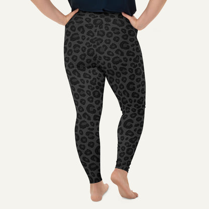 Black Leopard Print Plus Size Leggings