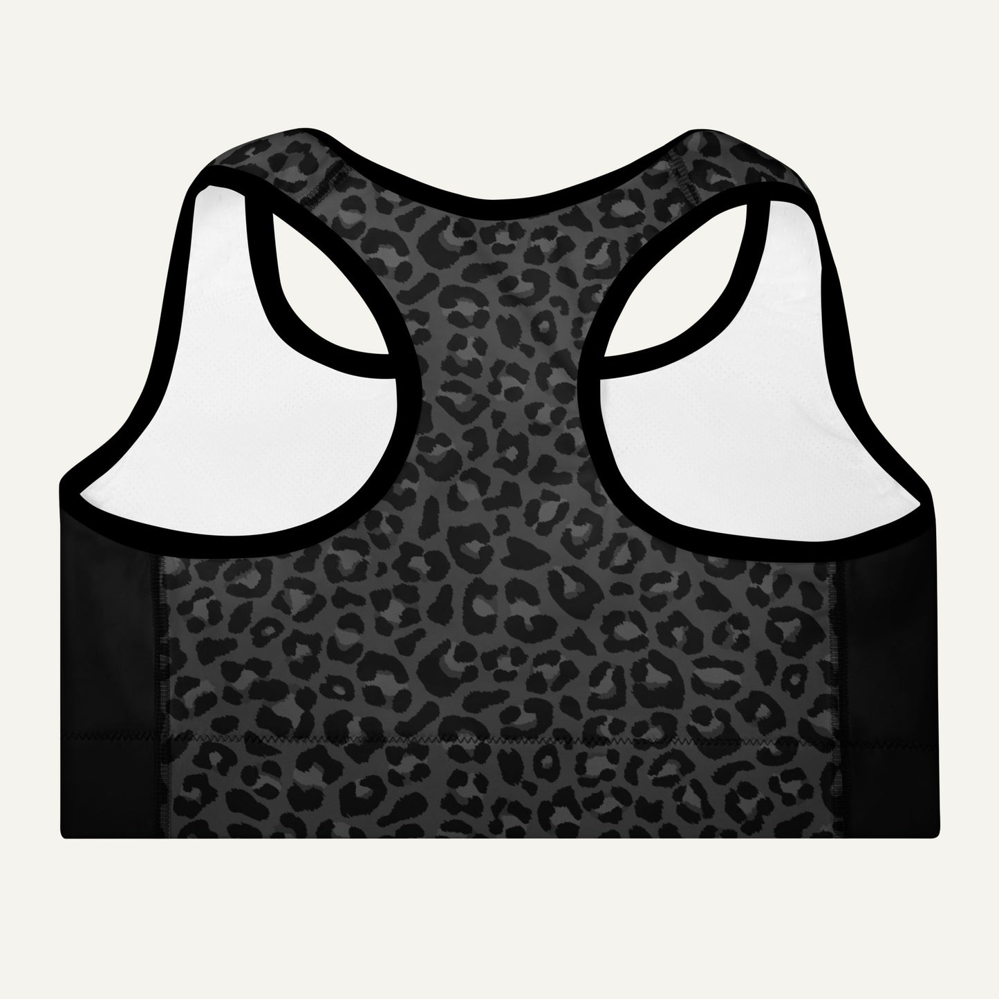 Black Leopard Sprint Padded Sports Bra