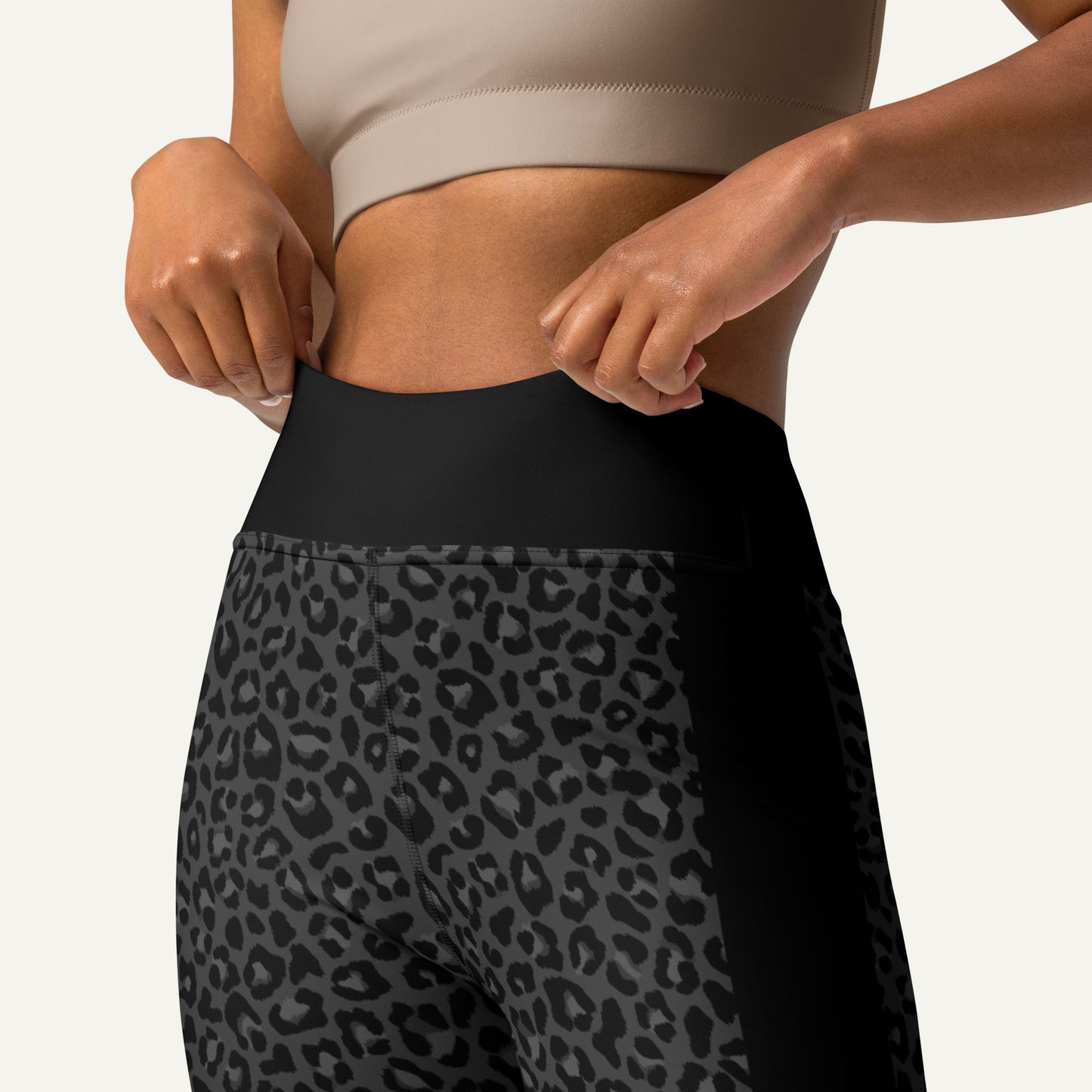 Black Leopard Sprint High-Waisted Leggings