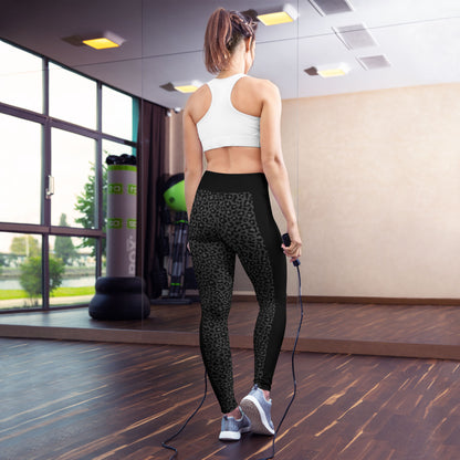 Black Leopard Sprint High-Waisted Leggings
